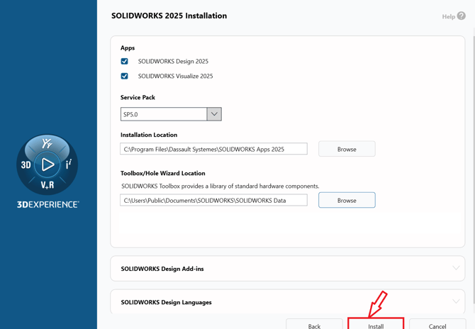 installation SW 2025 file
