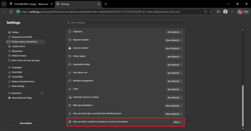 option réseau local - eng