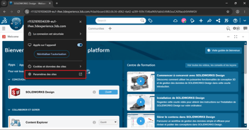 paramètre des sites